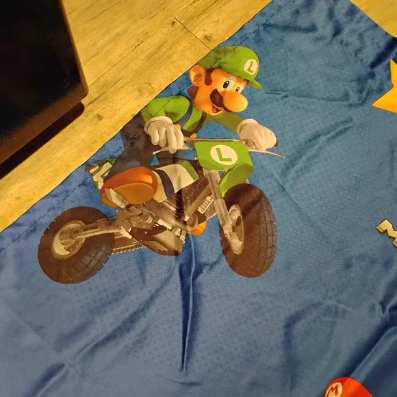 Nintendo Blue Mario Kart Curtains - Picture 6 of 8
